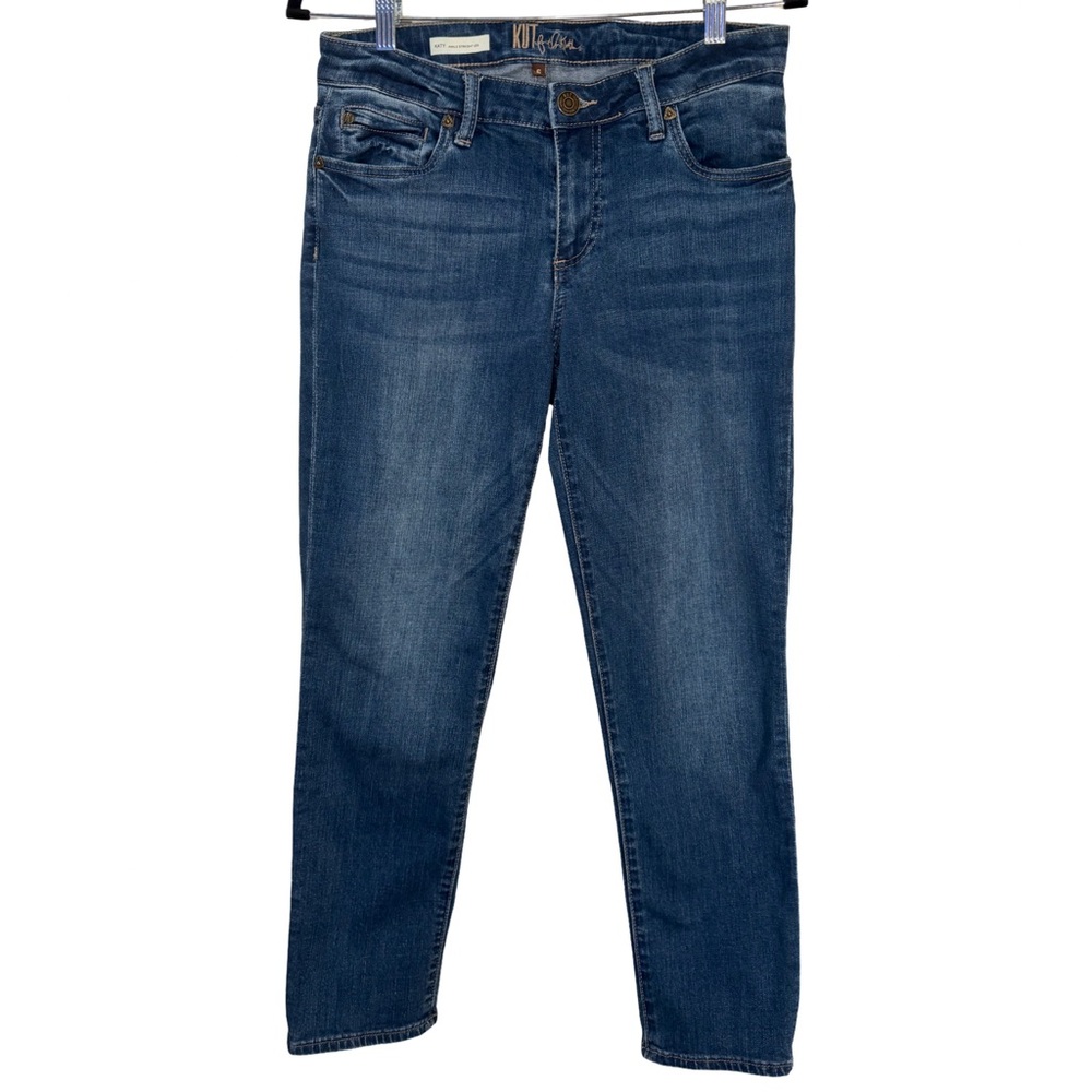 Kut from the Kloth Katy Ankle Straight Leg Women's Jeans in Classic Blue - Picture 2 of 7
